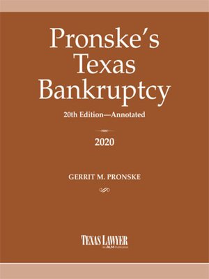 cover image of Pronske's Texas Bankruptcy